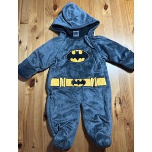 Infant DC Batman Fleece One Piece Coverall Size 3-6 Months